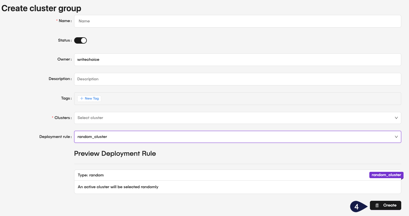Cluster Group Details